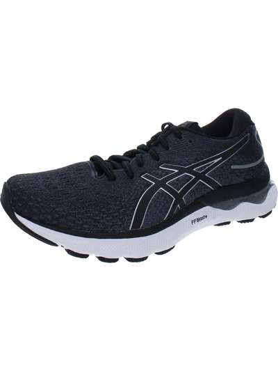Shop Asics Gel-nimbus 24 Womens Comfort Insole Fitness Running Shoes In Black