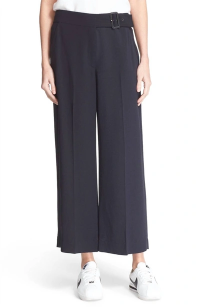 Shop A.l.c Women's Emily Gaucho Mid-rise Belted Pants In Navy In Blue