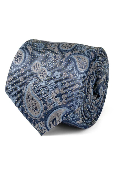 Shop Cufflinks, Inc Paisley Silk Tie In Blue