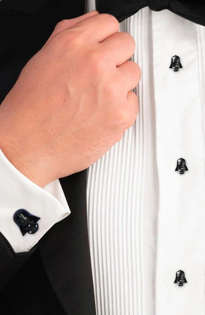 Shop Cufflinks, Inc Star Wars™ 3d Darth Vader Stud Set In Black