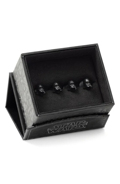 Shop Cufflinks, Inc Star Wars™ 3d Darth Vader Stud Set In Black