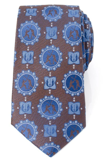 Shop Cufflinks, Inc . Star Wars Lightsaber Battle Silk Tie In Blue