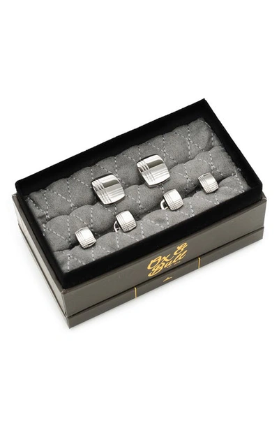 Cufflinks, Inc . Tartan Cuff Link & Stud Set In Silver