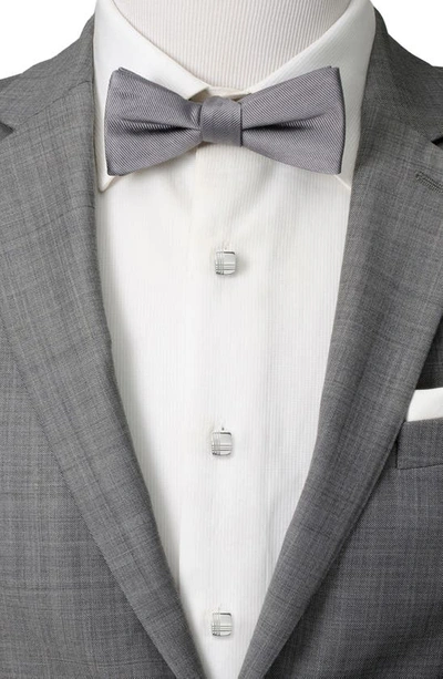 Cufflinks, Inc . Tartan Cuff Link & Stud Set In Silver