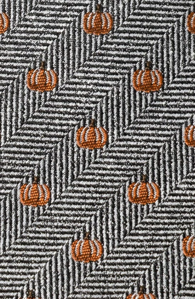 Shop Cufflinks, Inc Holiday Pumpkin Silk & Linen Blend Herringbone Tie In Gray