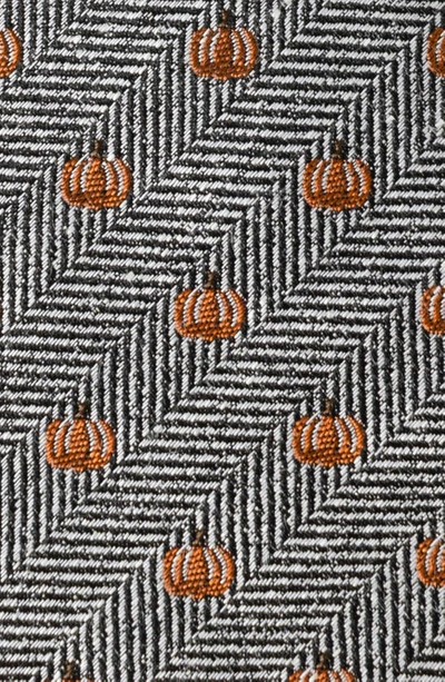 Cufflinks, Inc Holiday Pumpkin Herringbone Silk Tie In Gray
