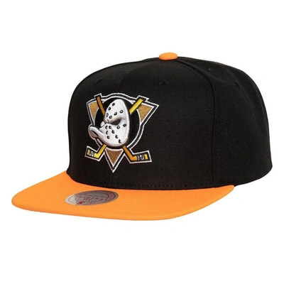 Shop Mitchell & Ness Black Anaheim Ducks Core Team Ground 2.0 Snapback Hat