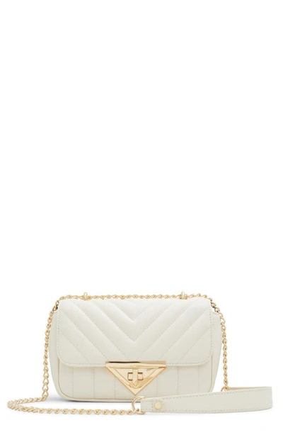 Shop Aldo Vaowiaax Quilted Faux Leather Convertible Crossbody Bag In Bone