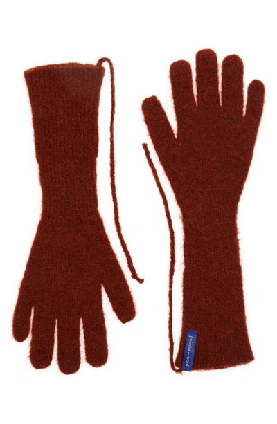 Shop Paloma Wool Peter Wool & Alpaca Blend Gloves In Intense Wine