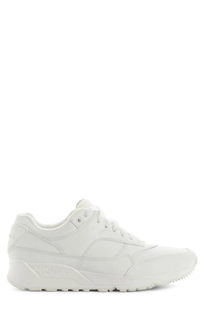 Shop Saint Laurent Cin 15 Mid Sneaker In Blanc Optique/ Bianco