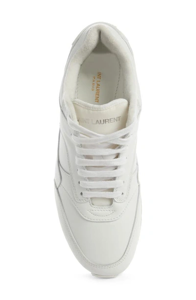 Shop Saint Laurent Cin 15 Mid Sneaker In Blanc Optique/ Bianco