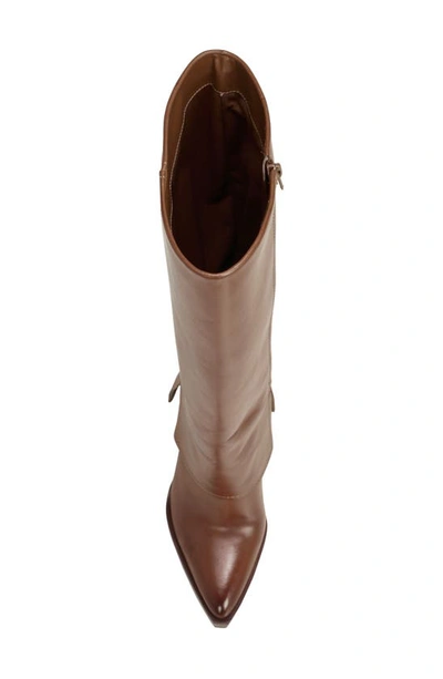 Shop Vince Camuto Nanfala Foldover Shaft Pointed Toe Boot In Warm Caramel