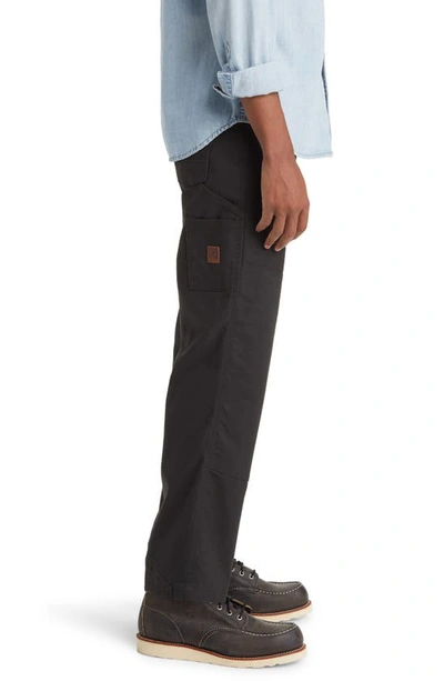 Brixton Builders Carpenter Pants In Washed Black