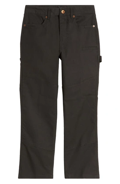 Shop Brixton Builders Carpenter Pants In Washed Black