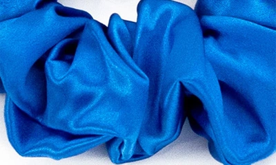 Blissy 3-pack Silk Scrunchies In Azure