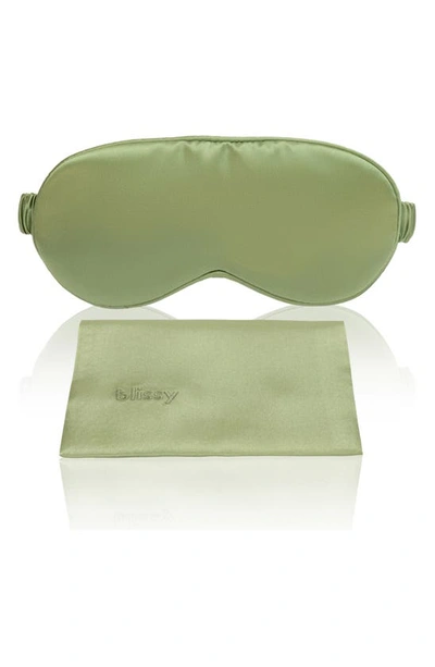 Shop Blissy Silk Sleep Mask In Olive