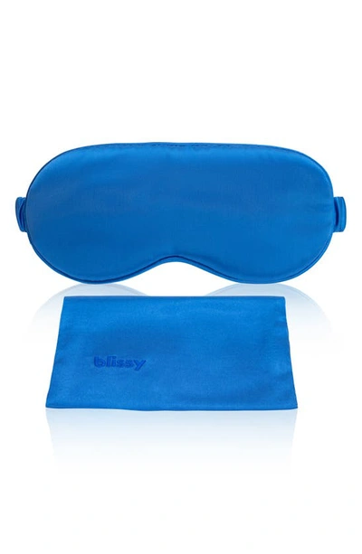 Shop Blissy Silk Sleep Mask In Azure