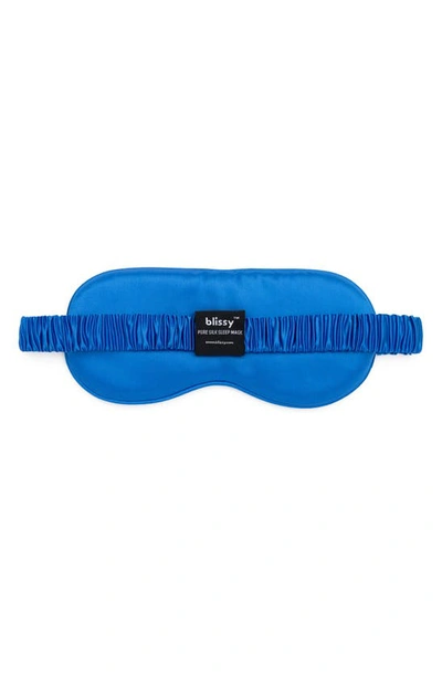 Blissy Silk Sleep Mask In Azure