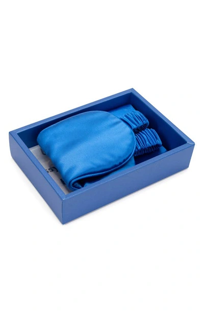 Blissy Silk Sleep Mask In Azure