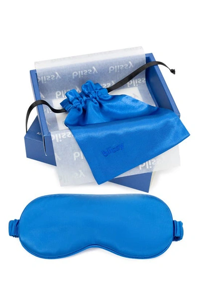 Blissy Silk Sleep Mask In Azure