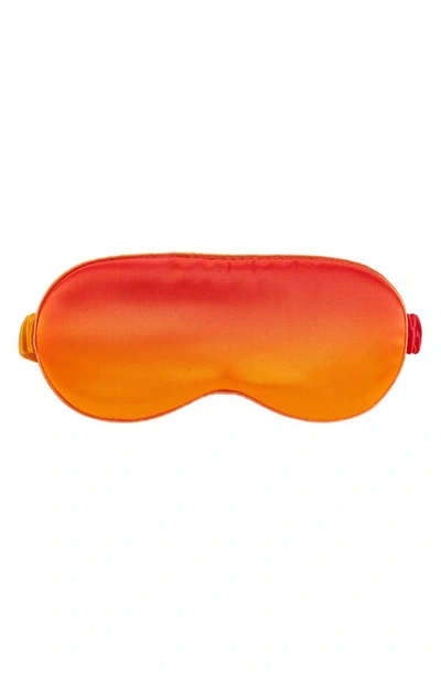 Shop Blissy Silk Sleep Mask In Orange Ombre