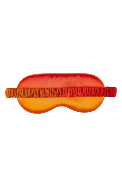 Blissy Silk Sleep Mask In Orange Ombre