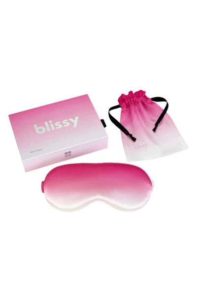 Blissy Silk Sleep Mask In Pink Ombre