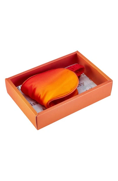 Blissy Silk Sleep Mask In Orange Ombre
