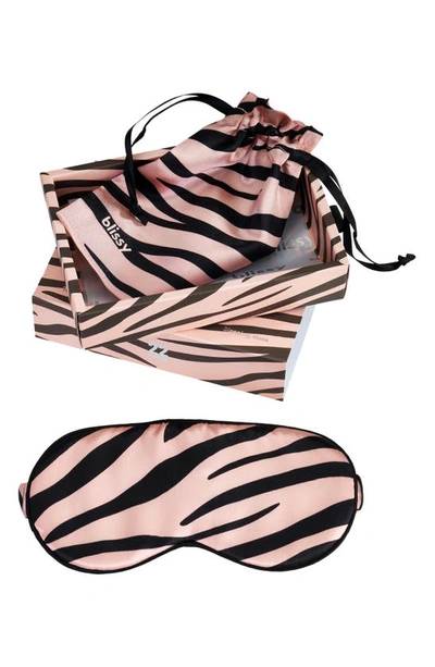 Shop Blissy Silk Sleep Mask In Tiger