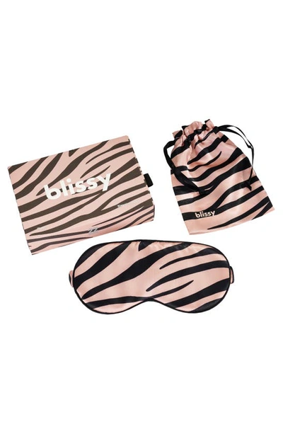 Shop Blissy Silk Sleep Mask In Tiger