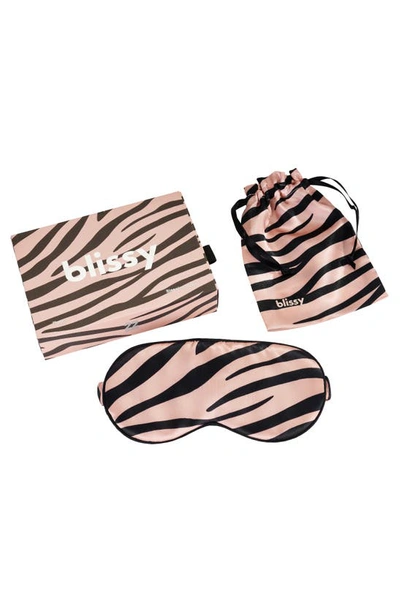 Blissy Silk Sleep Mask In Tiger