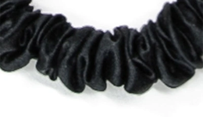 Blissy 3-pack Skinny Silk Scrunchies In Black