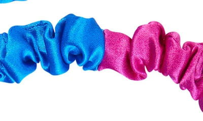 Shop Blissy 3-pack Skinny Silk Scrunchies In Purple Ombre