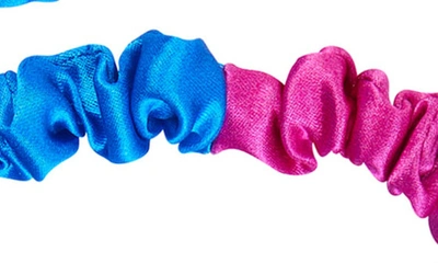 Blissy 3-pack Skinny Silk Scrunchies In Purple Ombre