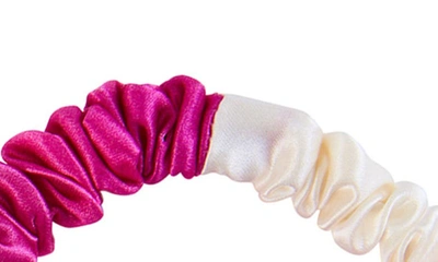 Shop Blissy 3-pack Skinny Silk Scrunchies In Pink Ombre