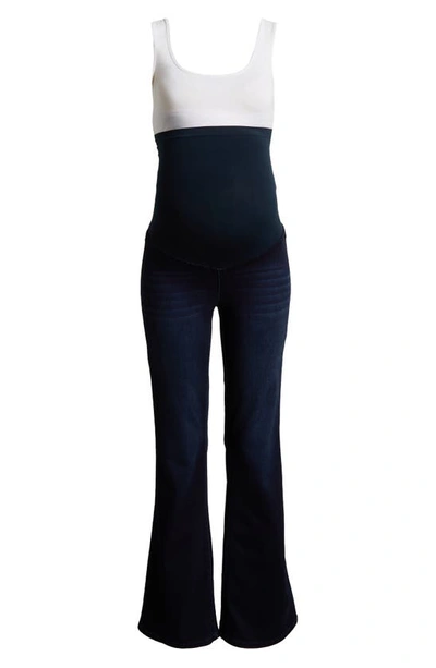 Shop 1822 Denim Better Butter Over The Bump Slim Bootcut Maternity Jeans In Yanique
