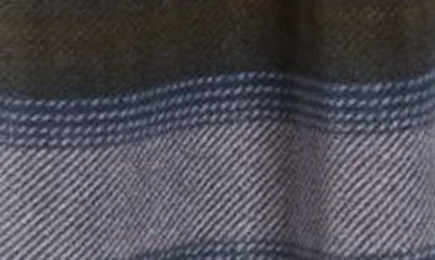 Majestic Line Up Cotton Robe In Charcoal Stripe