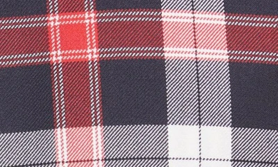 Shop Thom Browne Tartan Plaid Wool Blend Twill Blazer In Red White Blue
