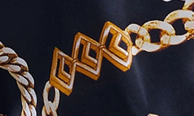 Shop L Agence Tyler Silk Shirt In Black / Gold Classic Chain