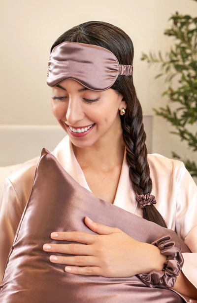 Blissy Dream 4-piece Mulberry Silk Set In Plum