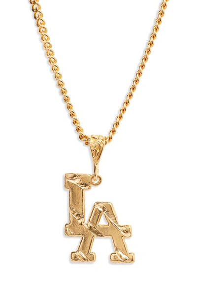 Shop Vidakush La Love Pendant Necklace In Gold
