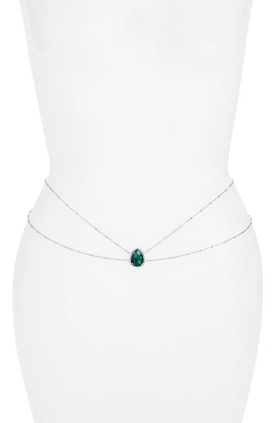 Shop Vidakush Heart Of The Ocean Belly Chain In Green