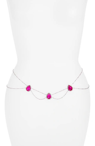 Shop Vidakush Gaia Belly Chain In Pink