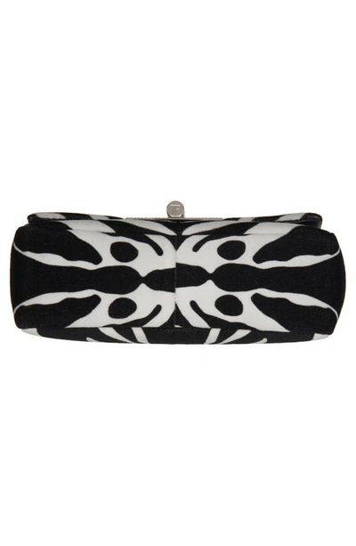 Shop Tom Ford Small Natalia Zebra Stripe Velveteen Shoulder Bag In Black/ White/ Black