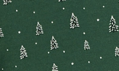 Shop Eberjey Gisele Print Jersey Knit Pajamas In Winterpine Forest Green/ Iv