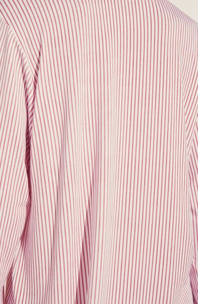 Shop Eberjey Gisele Print Jersey Knit Pajamas In Stripe Haute Red Haute Red