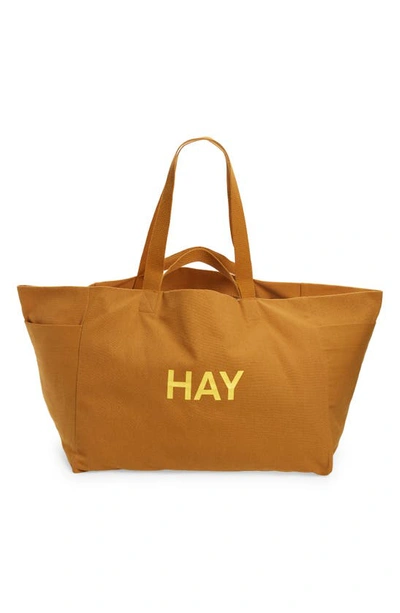 Shop Hay Weekend Tote Bag In Toffee