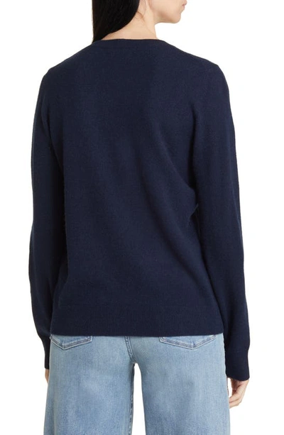 Nordstrom Crewneck Cashmere Sweater In Navy Night