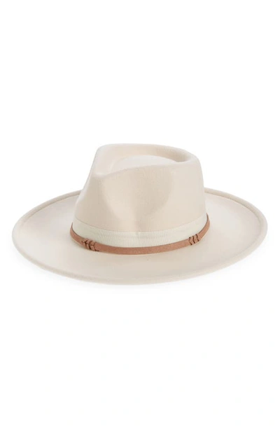 Shop Treasure & Bond Knot Trim Panama Hat In Ivory Combo