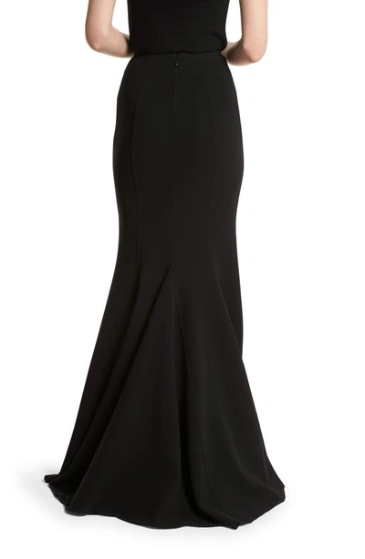 Shop Michael Kors Stretch Wool Fishtail Skirt In Black